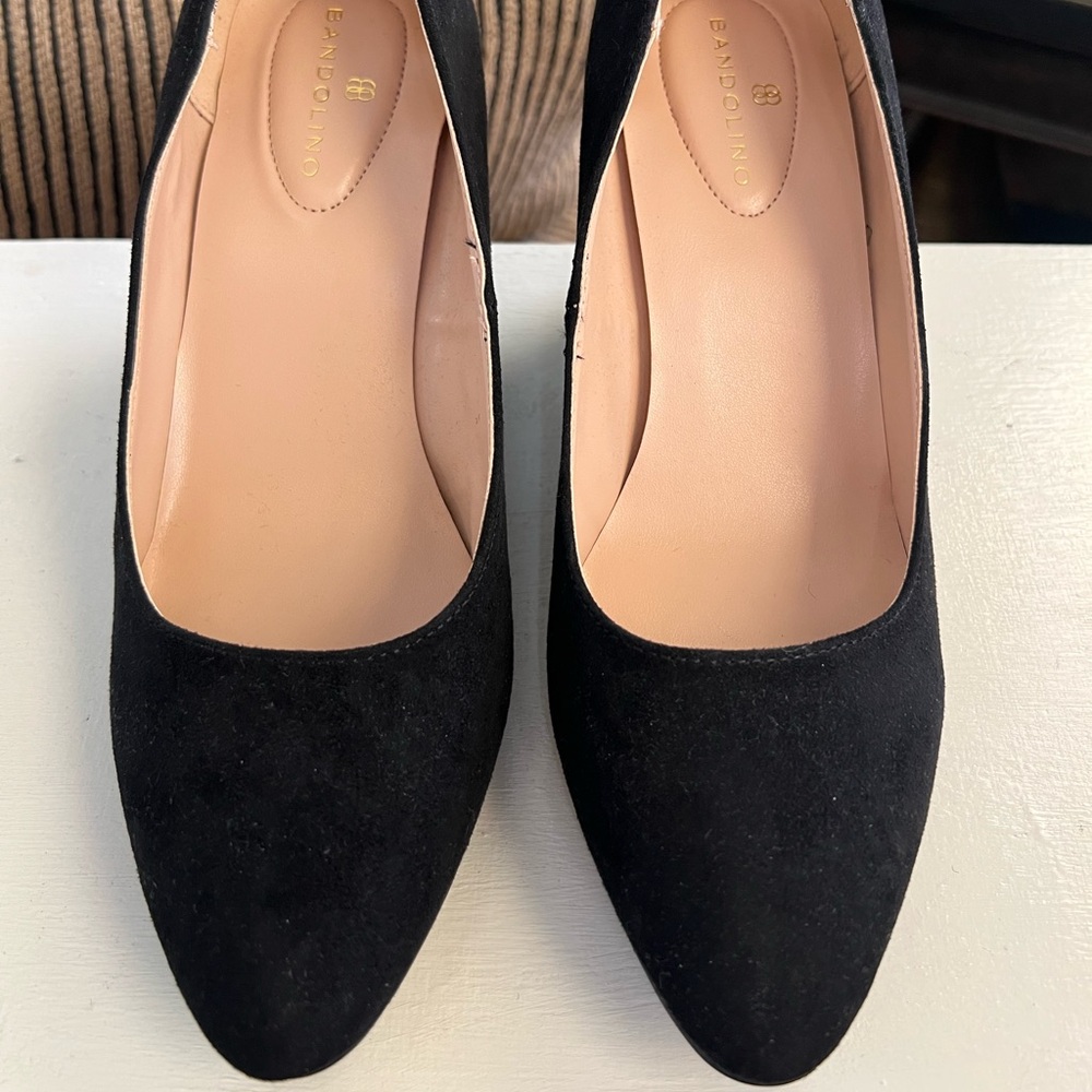 Women's Bandolino Black Wedge Heels, size 7.5